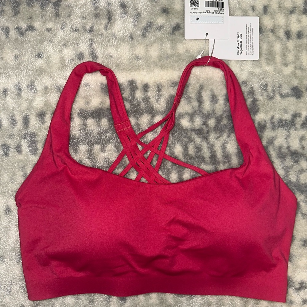 Lululemon Athletica Pink Flexyflex Strappy Yoga Bra D-DDD